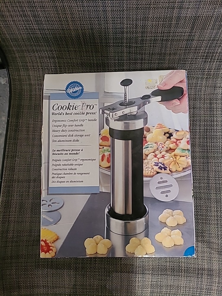 Wilton Cookie Pro Cookie Press - Silver NIB New Open Box