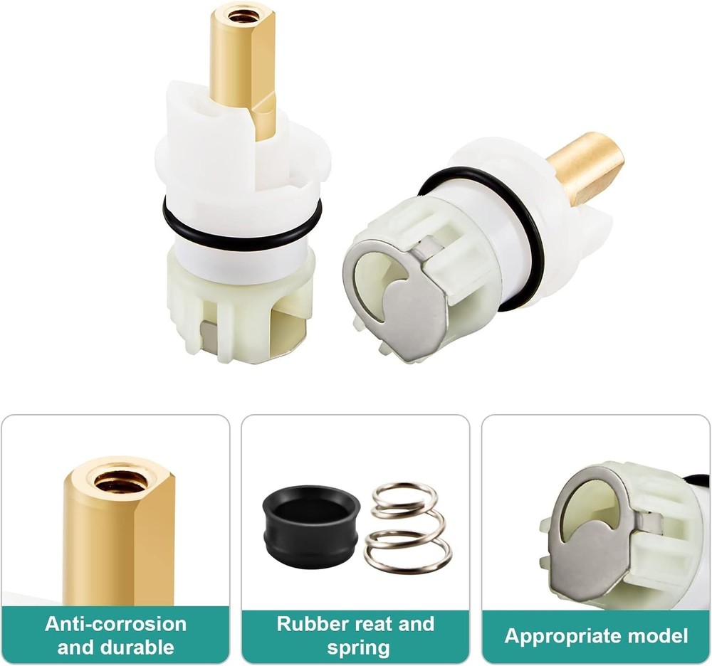Faucet Stem Replacement Kit - Keep Your 2 Handle Faucet Running Smoothly, 2 Pack
