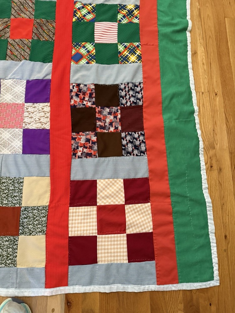 Patchwork Vintage Patchwork Quilt 80 X 74 70’s