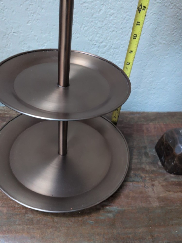 2 Tier Hearth & Hand Copper Circular Metal Server