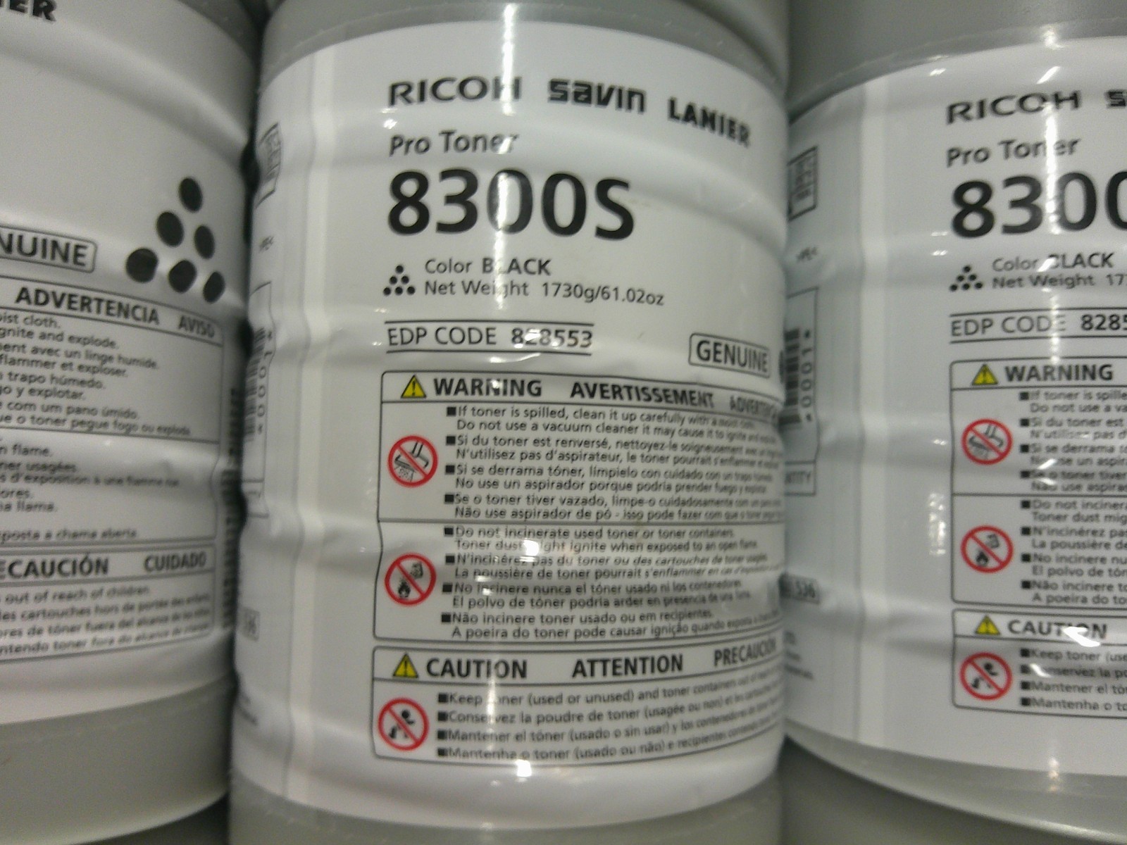 828553 New Genuine Ricoh 4pk Black Pro Toners for the Pro 8300S