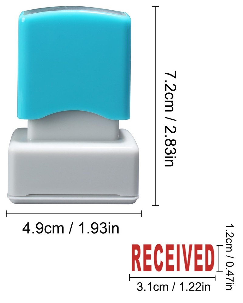 Received Stamps Self Inking Rubber Stamp Red Ink Message Stamp Medium