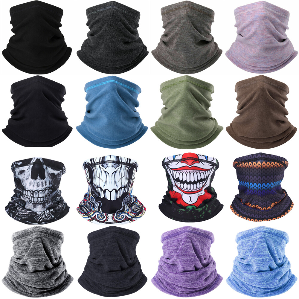 Winter Windproof Fleece Neck Warmer Gaiter Ski Face Mask Scarf for Cold Weather