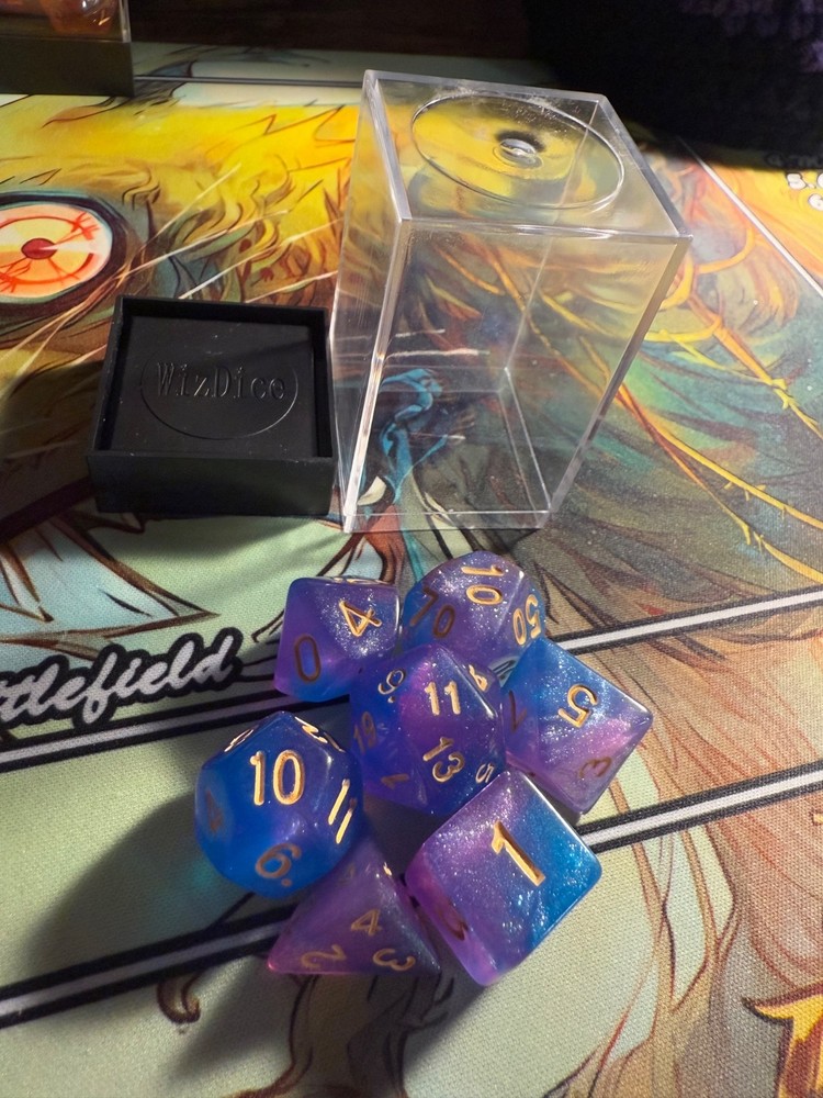 7 Piece Polyhedral Dice Set For Tabletop Gaming. (NEW), Includes Case!!! (D08)