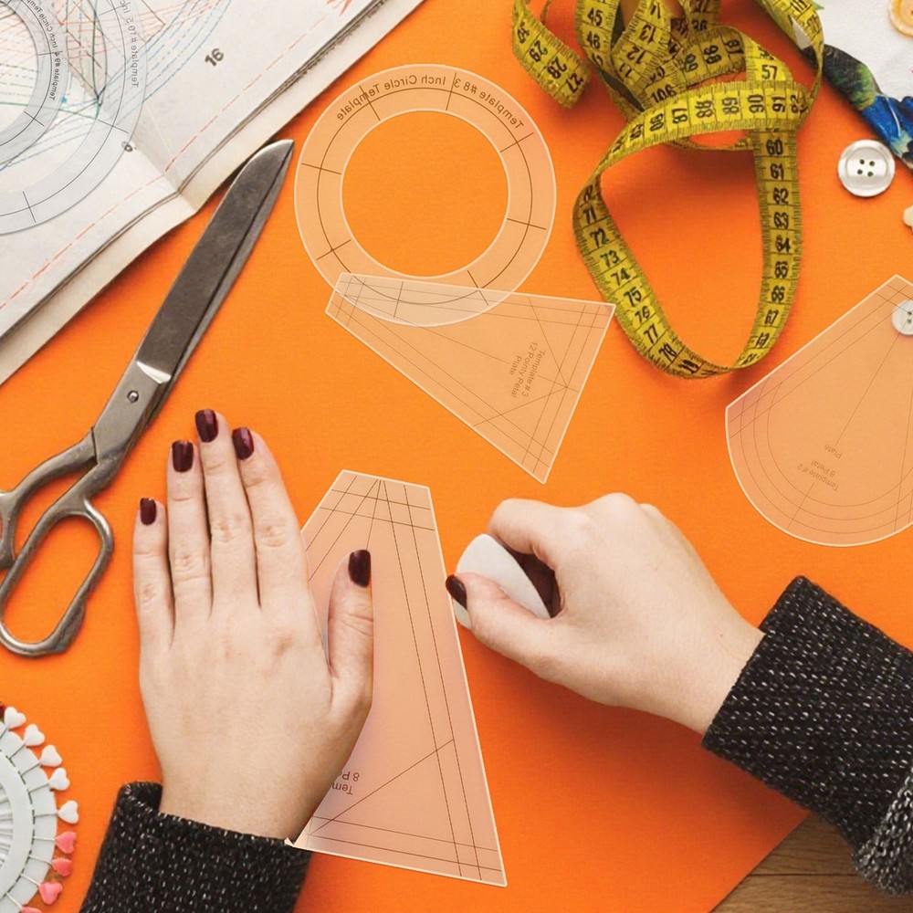10PCS Shaped Sewing Quilting Ruler Set Creative Template Patchwork for DIY Craft