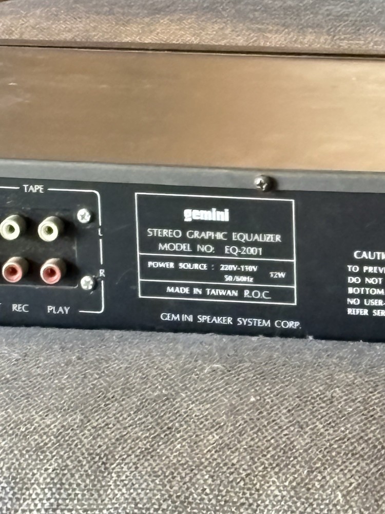 Gemini Stereo Graphic Equailizer EQ-2001