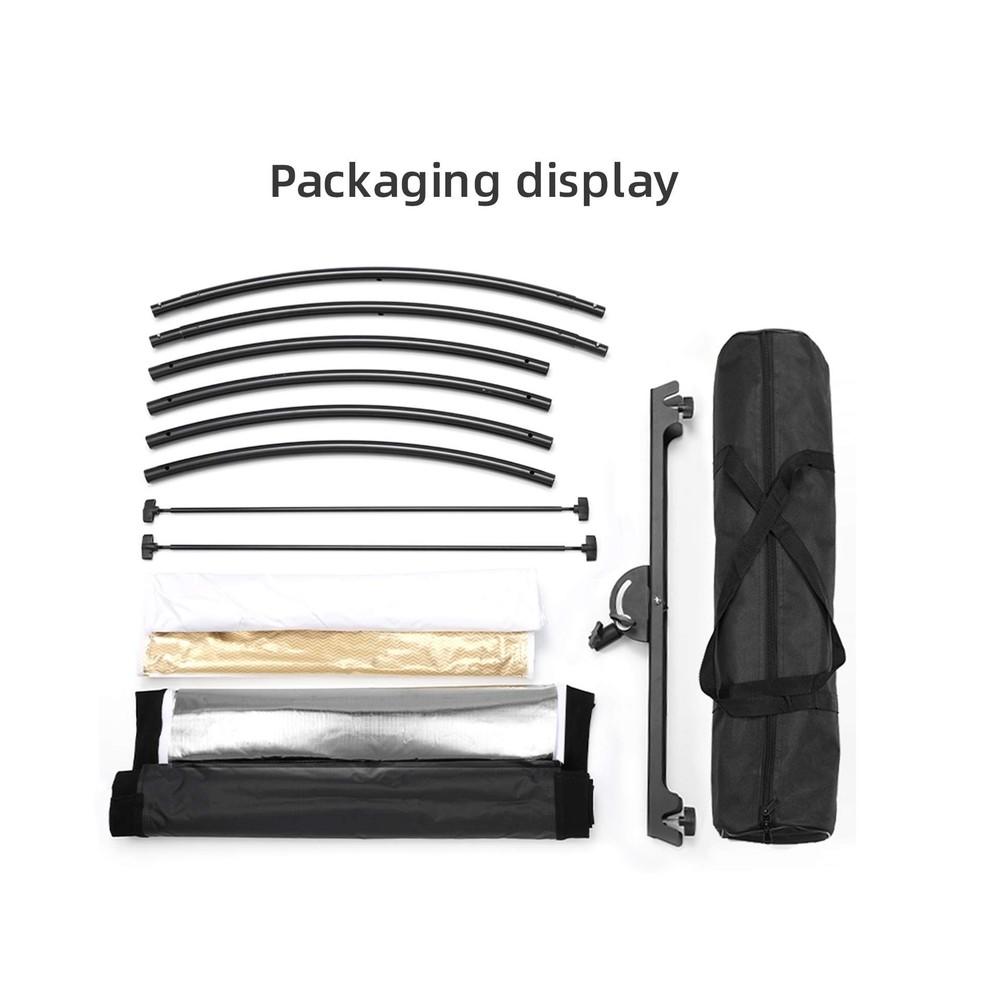 Clamshell Light Reflector Diffuser, 71"x24" /180x60cm Arclight Curved Lightin...