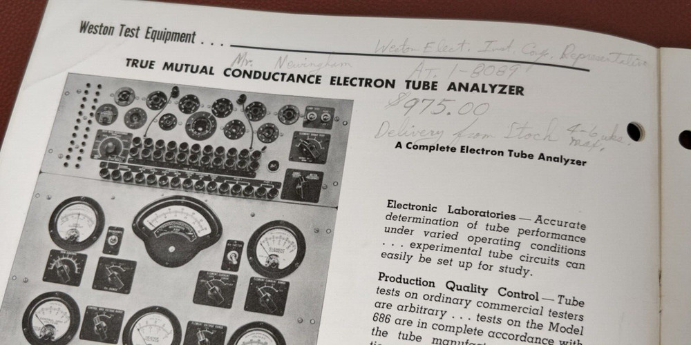1955 Weston ~ Instruments Catalog R-36-A