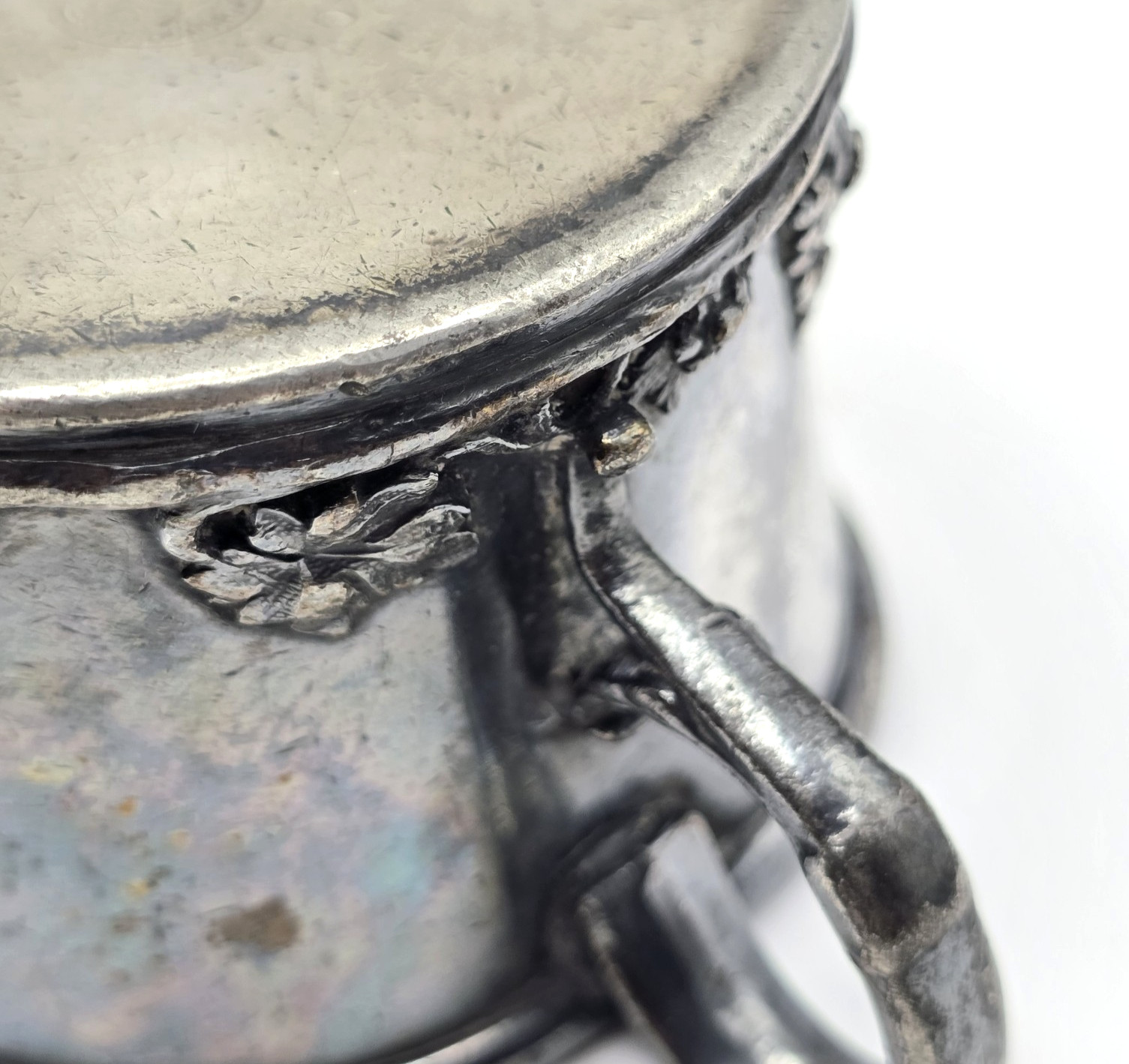 Antique Barbour Silver Co Quadruple Plated 260 Victorian Floral Fruit Cup Mug