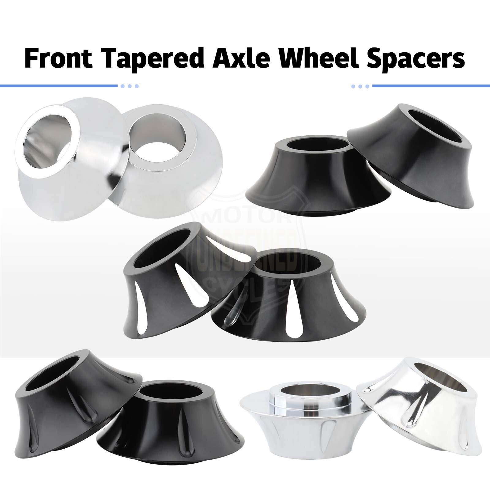 Tapered Front Axle Wheel Spacers For Harley Touring Road King Street Glide 08-23