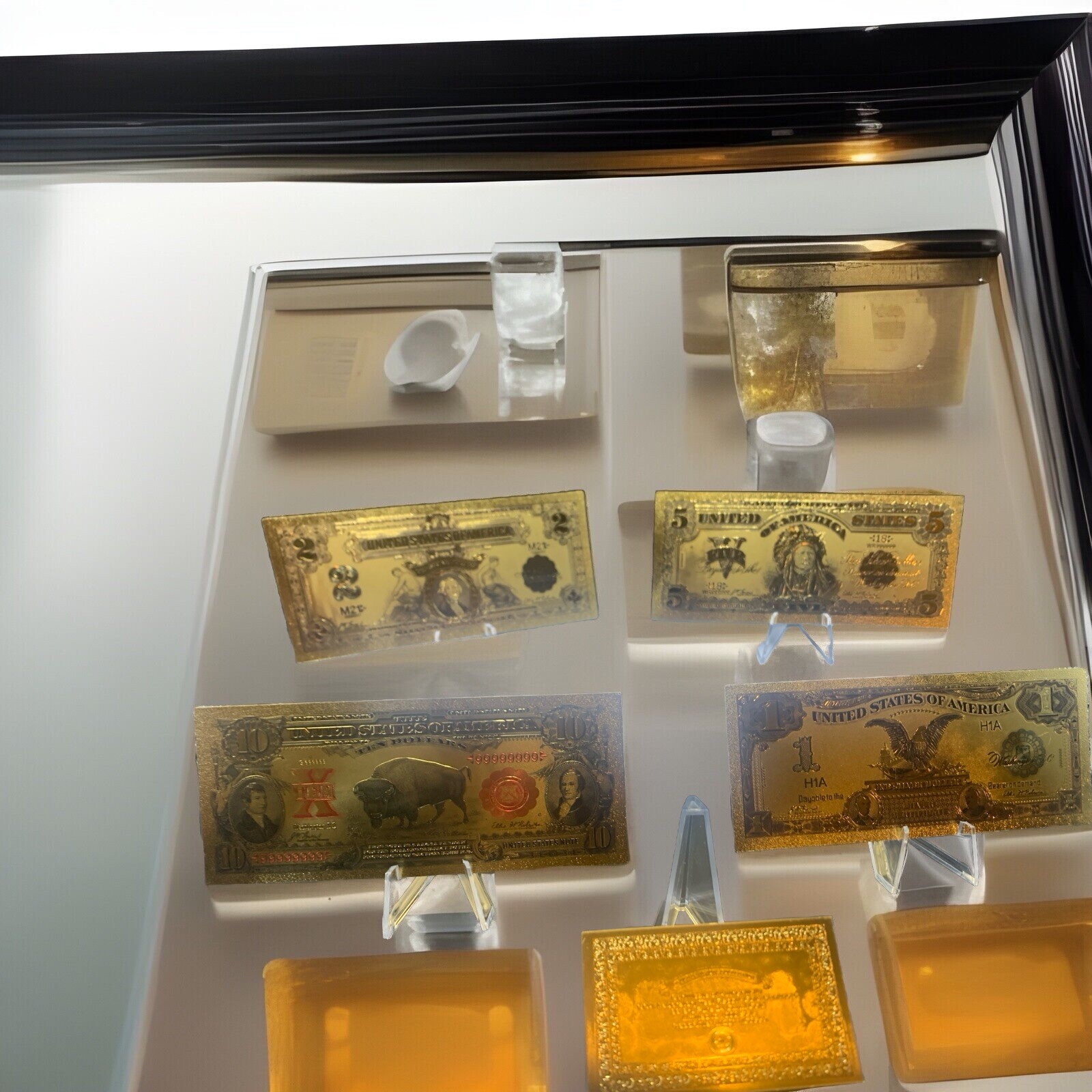 4PC MINT Banknote W/COA Lot💵GOLD 1899 $10 Bison&$1 Eagle Rep*Notes+PennyN More~