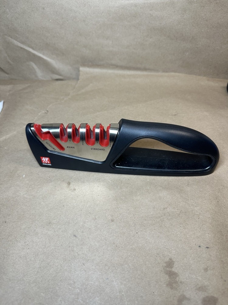 ZWILLING Razor-Sharp 4-Stage Pull Through Knife Sharpener with Shear Sharpener