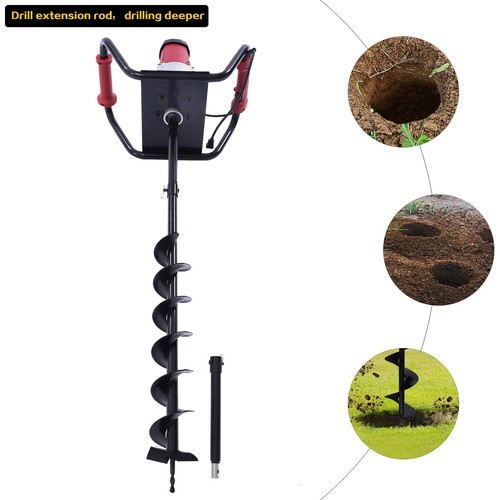 Hole Digger Machine Garden Adjustable Auger Electric Drill Machine +4 Inch Bit