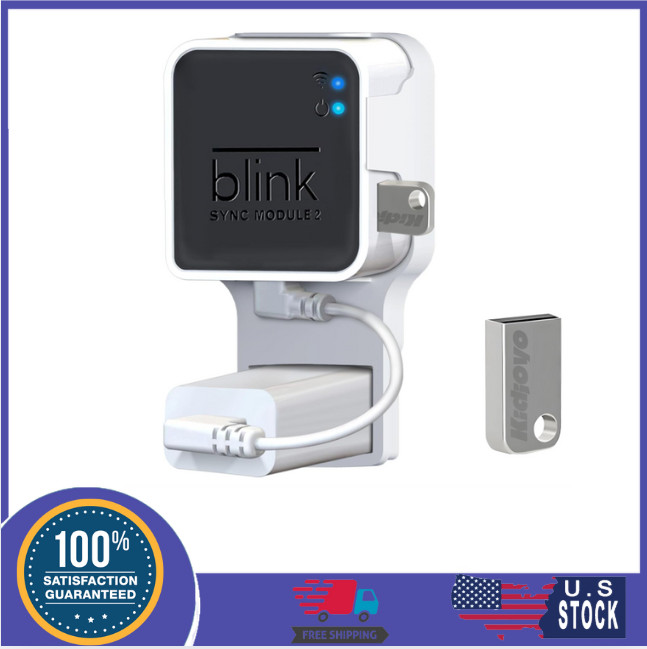 256GB USB Flash Drive & Wall Mount for Blink Sync Module 2 with Short Cable...