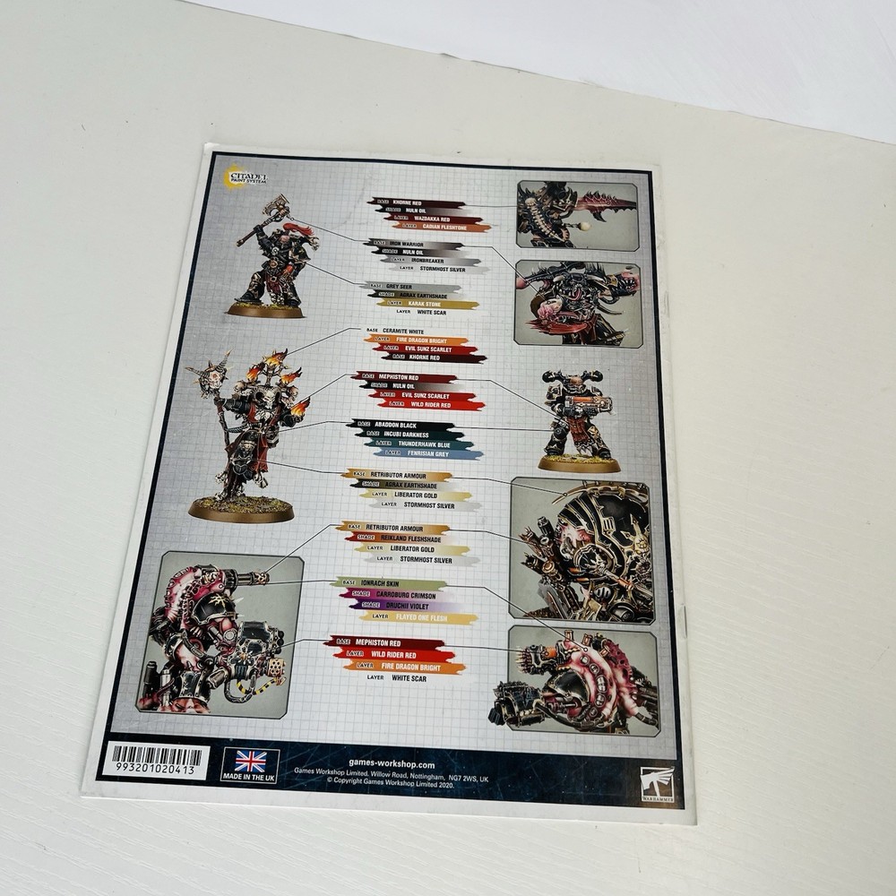 Warhammer 40k Chaos Space Marines Assembly Guide Instructions Only Preowned