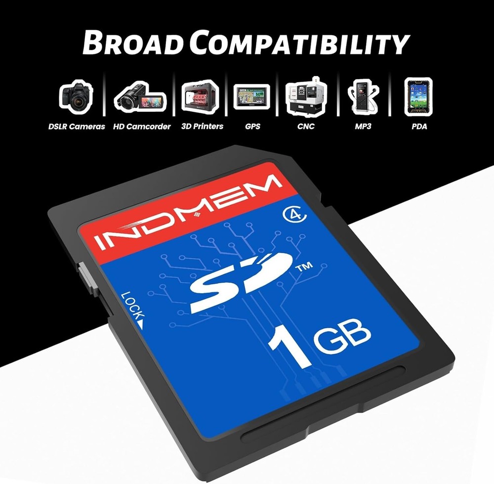 1GB Class 4 Waterproof SD Card - Reliable Memory for Cameras & Devices