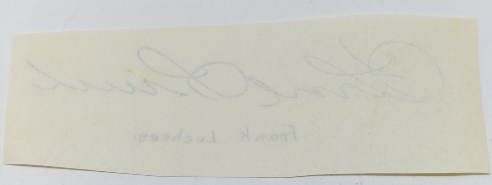Frank Lucchesi cut autograph