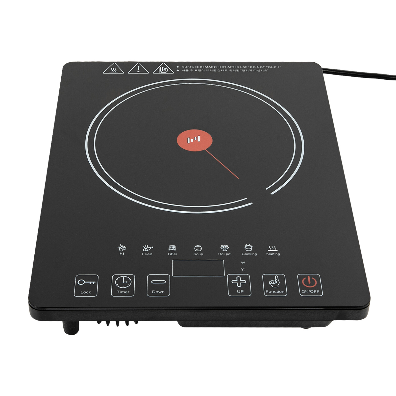 Electric Cooktop Burner Cooktop Stove Top Built In Countertop LED Touch 1800W