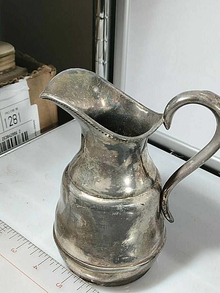Silver Plate Pitcher Creamer and Sugar