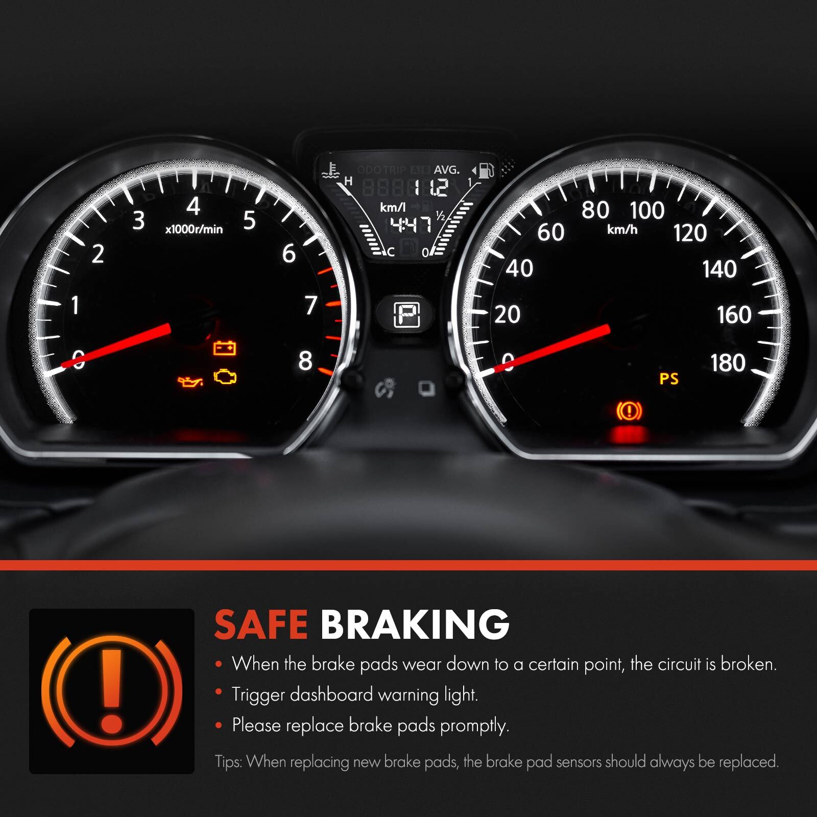 Front Side Disc Brake Pad Wear Sensor for Land Rover Range Rover Evoque 16-18