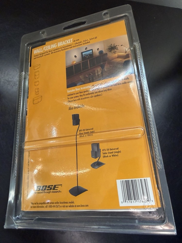 BOSE Black UB-20W Wall Ceiling / Bracket New Includes Mounting Hardware