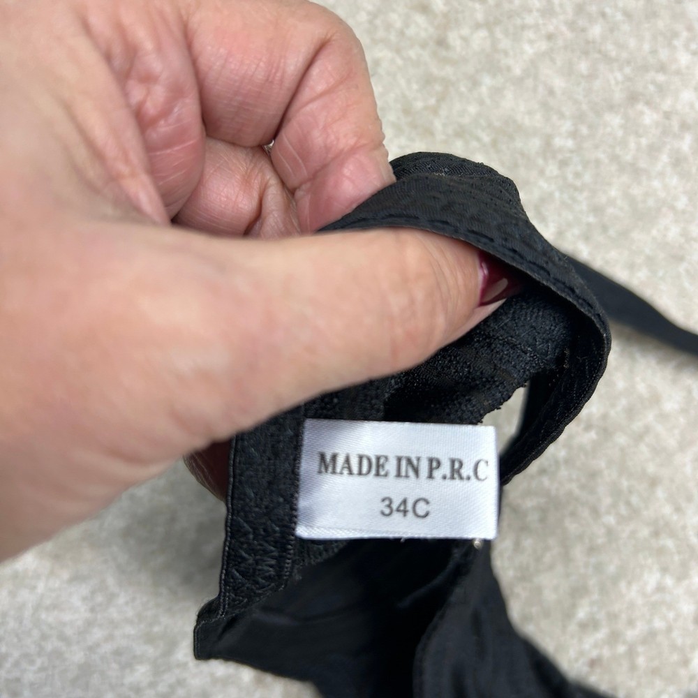 VKVR Black Underwire Halter Bra 34C Womens NWT Adjustable Strap