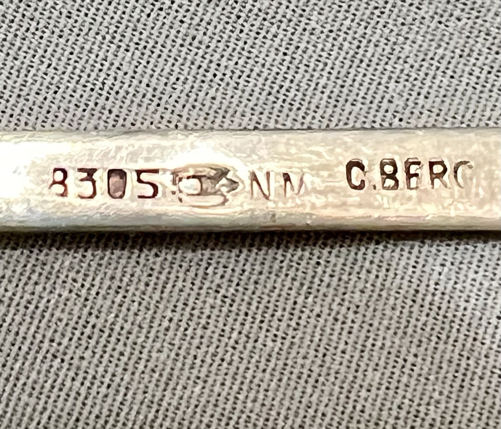 MAGNUS AASE Norway 830S Silver BOW FLOWER SPOON Antique JUNE 1925 C. Berg