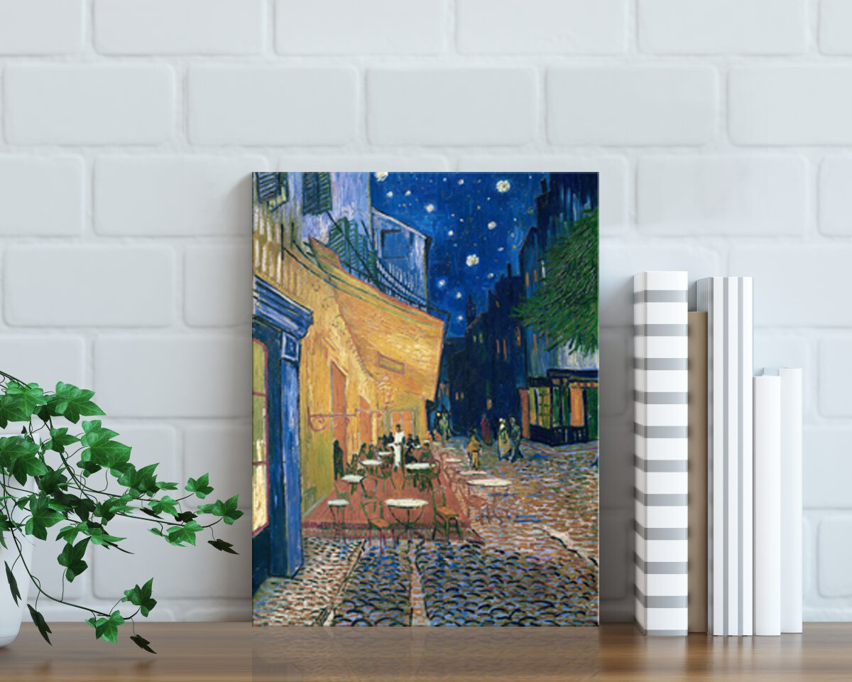 Van Gogh Painting Repro Canvas Print Wall Art Home Decor Cafe Terrace Pictures