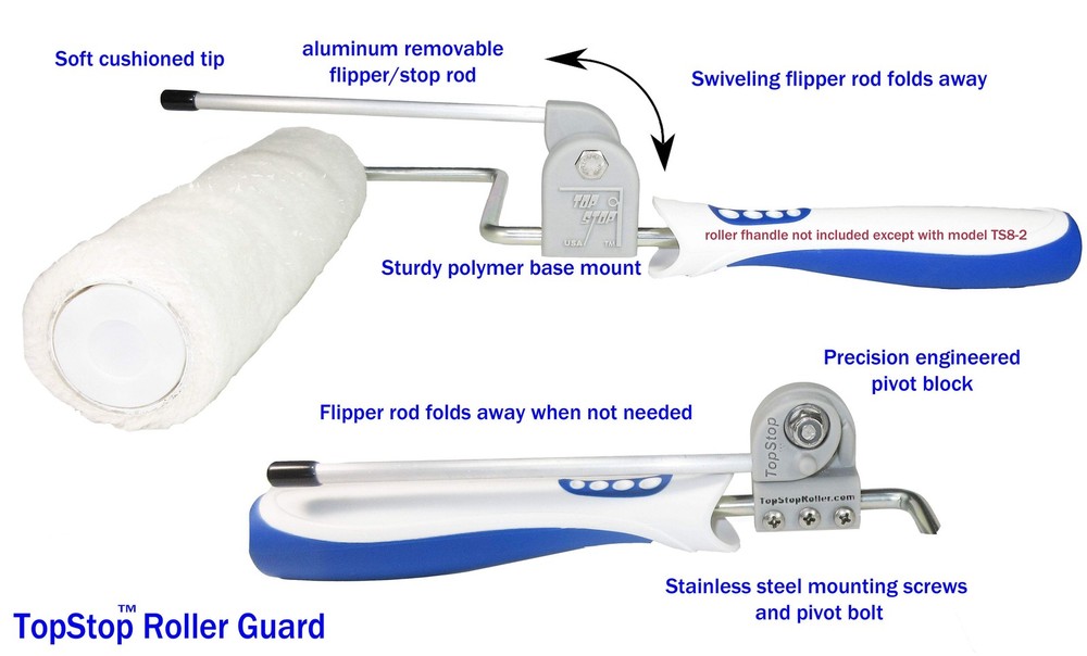 TopStop Professional Paint Roller Guide-