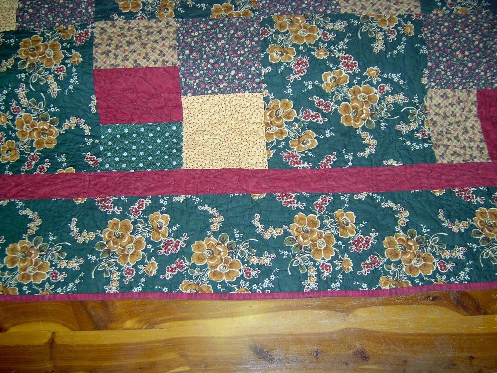 Oversize Queen Hand Made 5 Patch Quilt 97x98