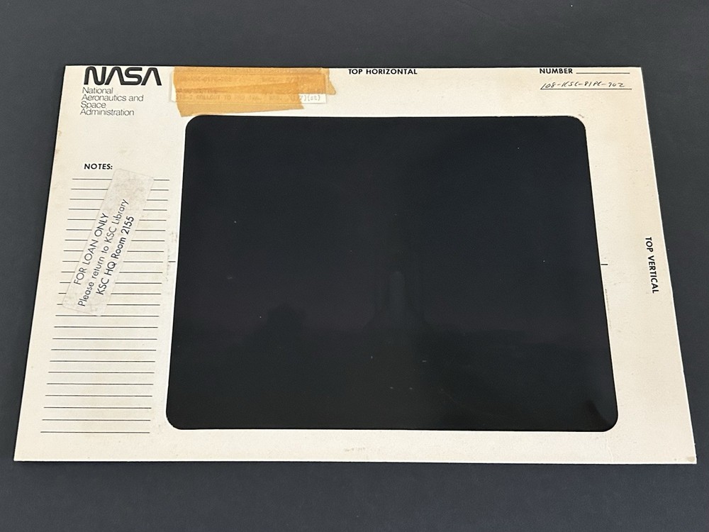 1981 NASA KSC Space Shuttle Columbia STS-1 Crawler Presentation Transparency-702