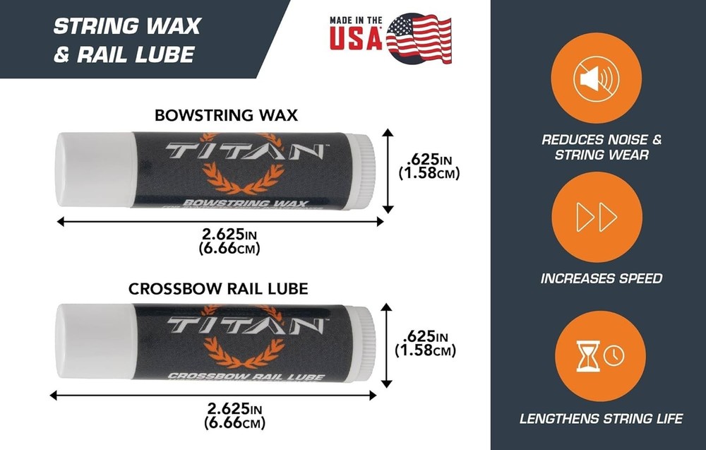 Crossbow String Wax Rail Lube Combo Bowstring Protection Maintenance