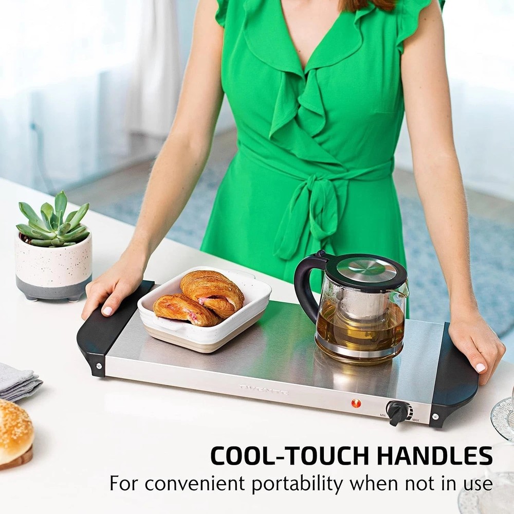 Elegant Electric Warming Tray – Adjustable Temperature Control & Compact Design