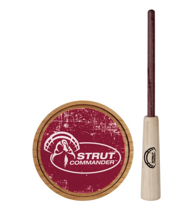Strut Commander Ole Scratch Cherry Crystal Turkey Pot Call Hickory Striker