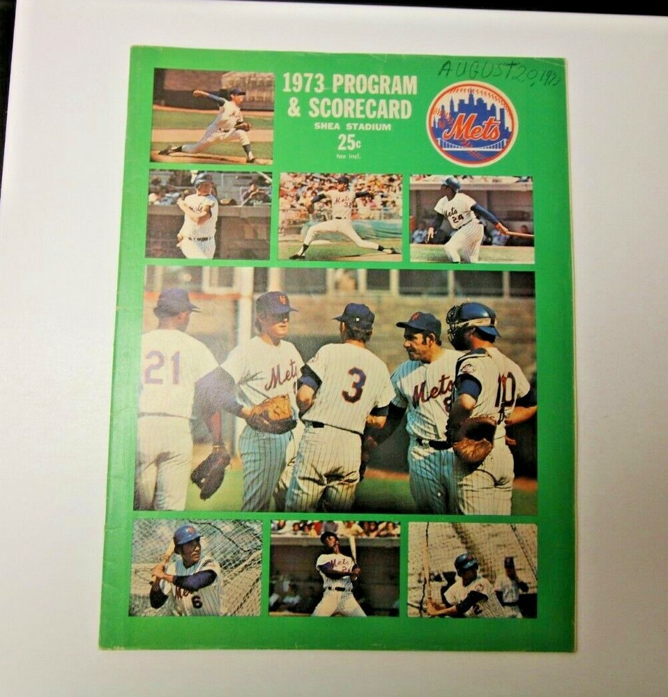 1973 NEW YORK METS MLB PROGRAM VS CINCINNATI REDS DECENT CONDITION RARE