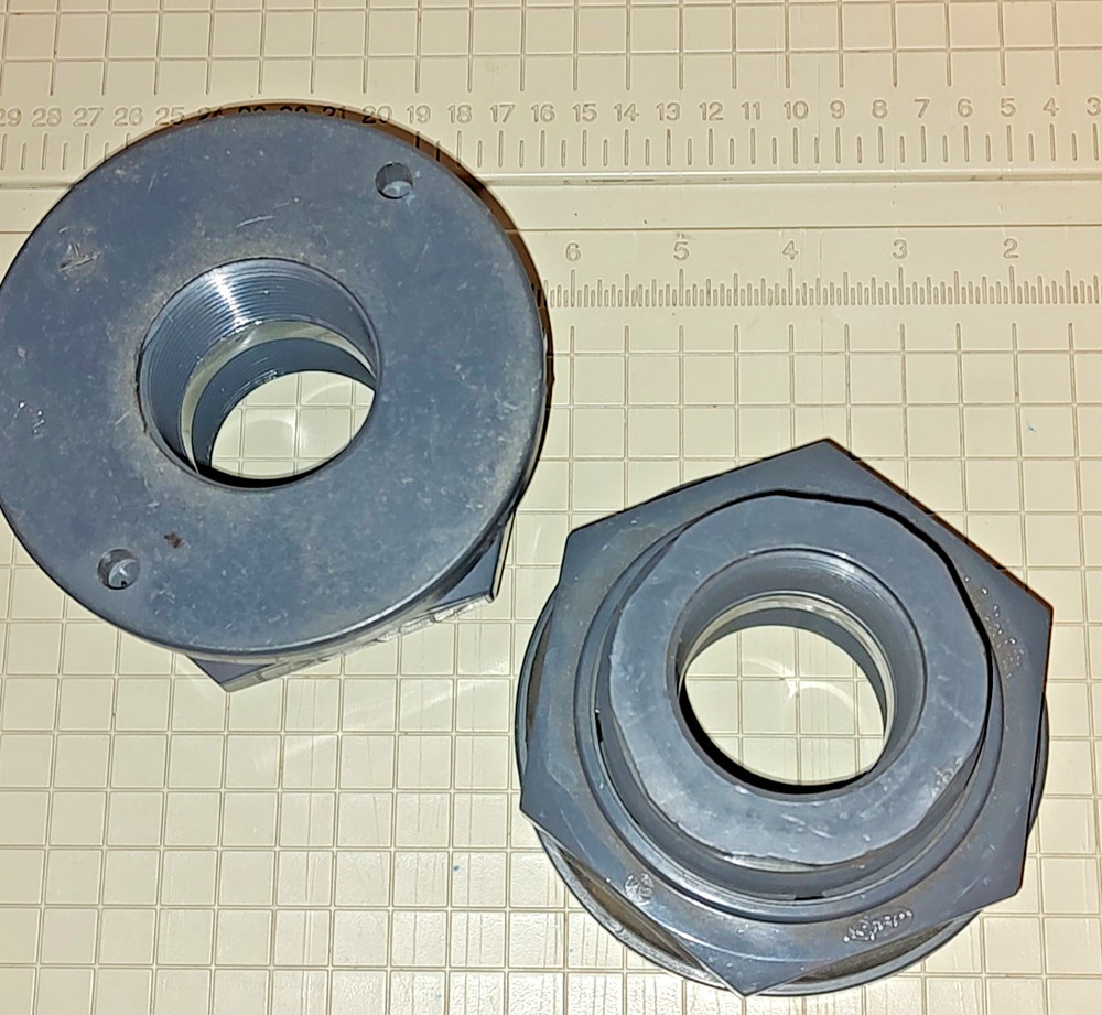 1-1/2” FPT PVC Bulkhead Fitting