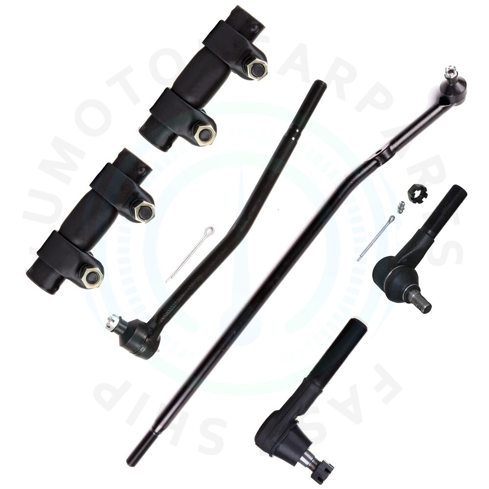 All 6pc  Front Outer Inner Tie Rod End Suspension For Ford E-150 Econoline Kit