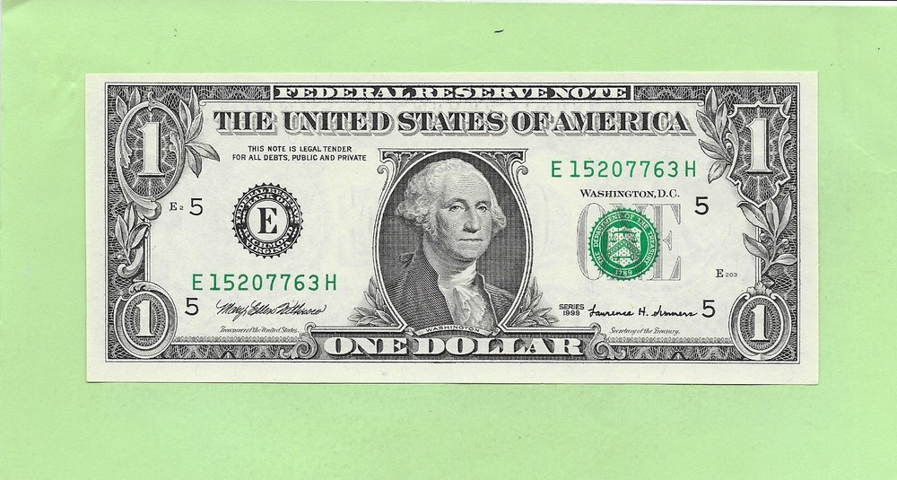 1999 ..UNCIRC $1  E 1520 7763 H  .... 1999 $1  E-H      NICE NOTE        FRN