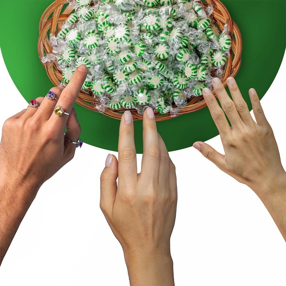 Spearmint Starlight Mints, Individually Wrapped, Bulk Hard Candy (2 Pounds)