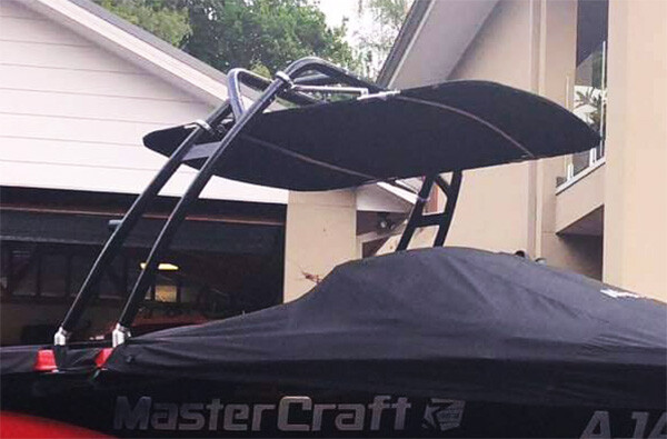 Black Reborn Launch Forward-facing Wakeboard Tower Fast Install & Fold Down