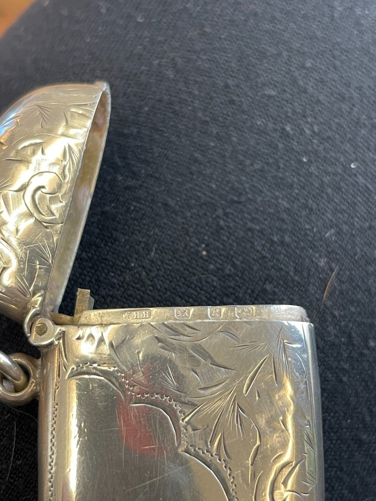 Antique Sterling Match Safe Vesta Case