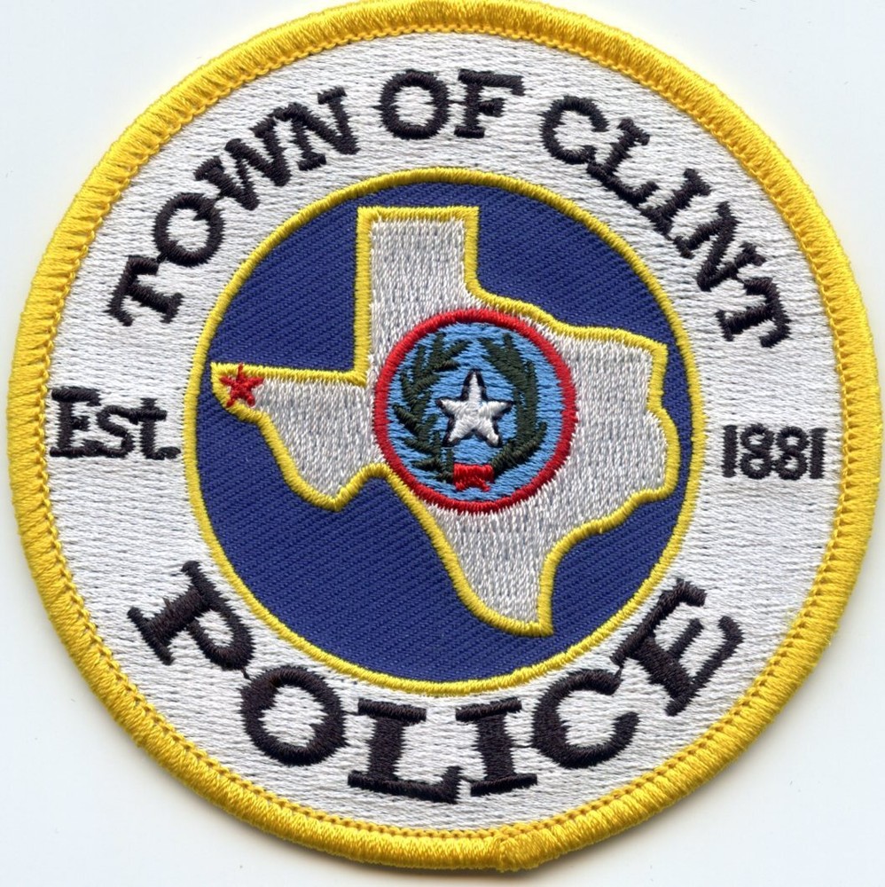 CLINT TEXAS round POLICE PATCH