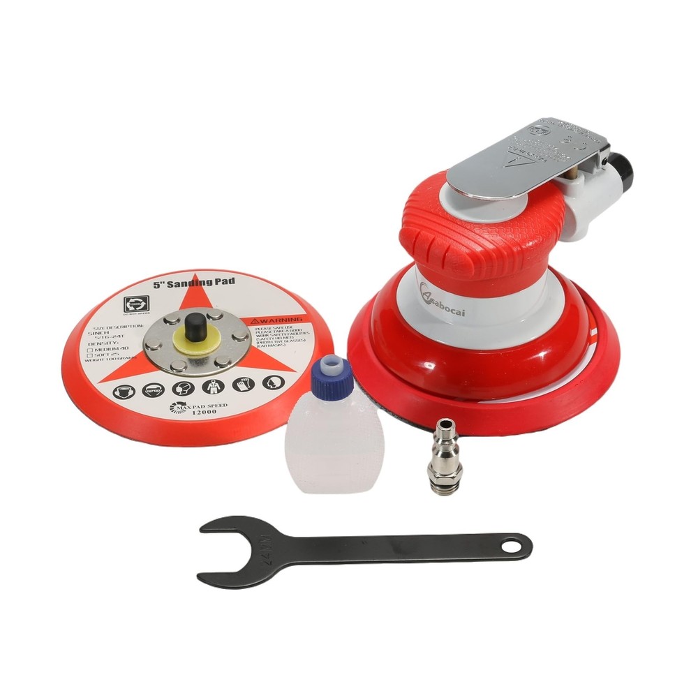 Air Random Orbital Sander, 5inch Dual-Action Sander with PSA and Hook & Loop ...