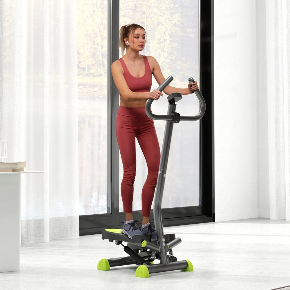 Step Machine Twist Stepper w/ Adjustable Resistance and Height, Grey