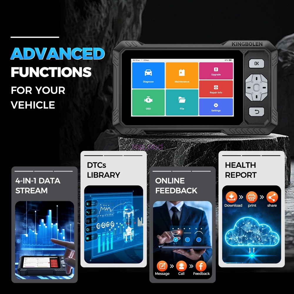 2026 KINGBOLEN S608 Car Diagnostic Tool OBD2 Scanner Code Reader Free Update