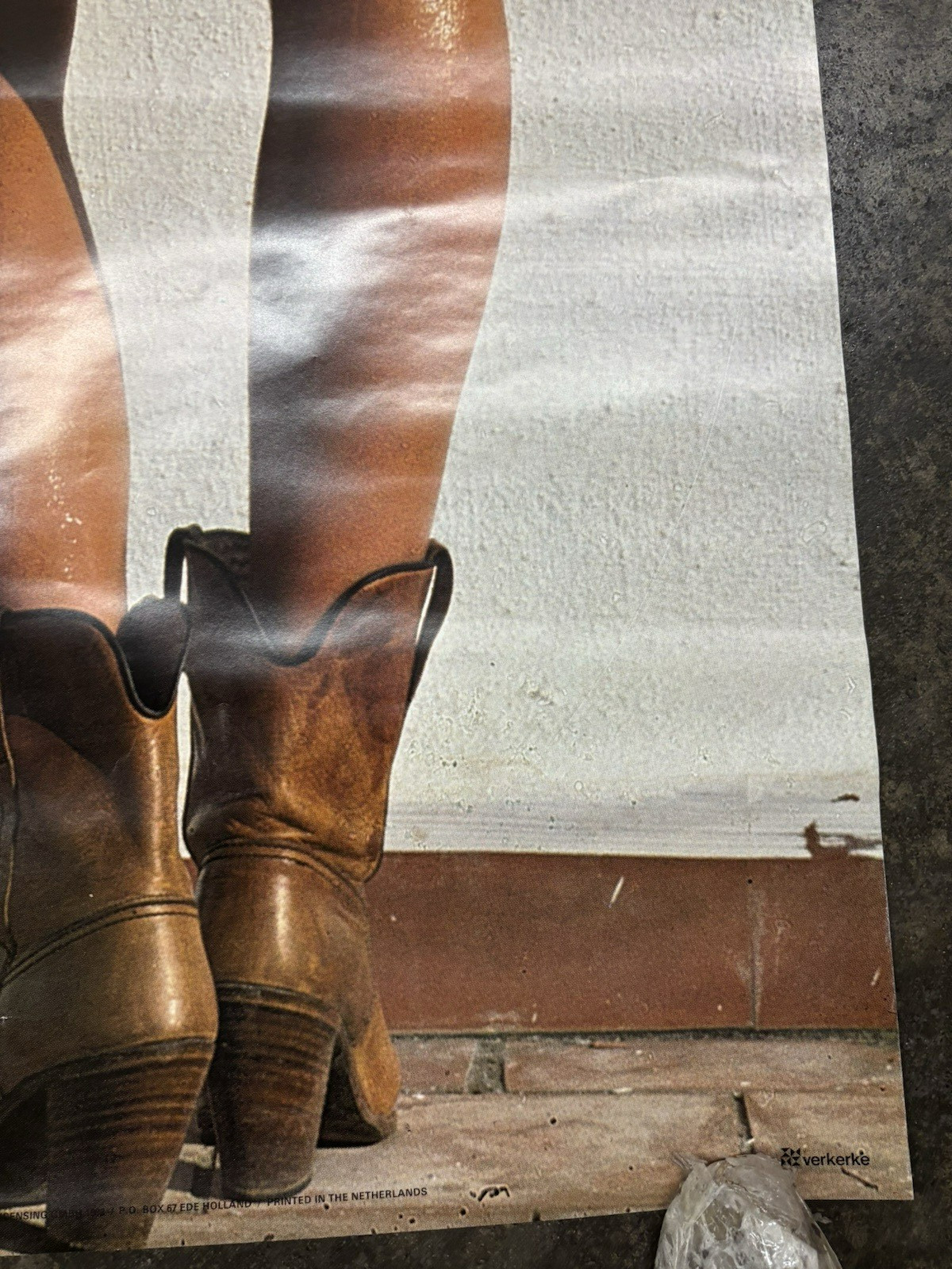 Jutta Cowboy boots large door Poster hot girl cowgirl C2852