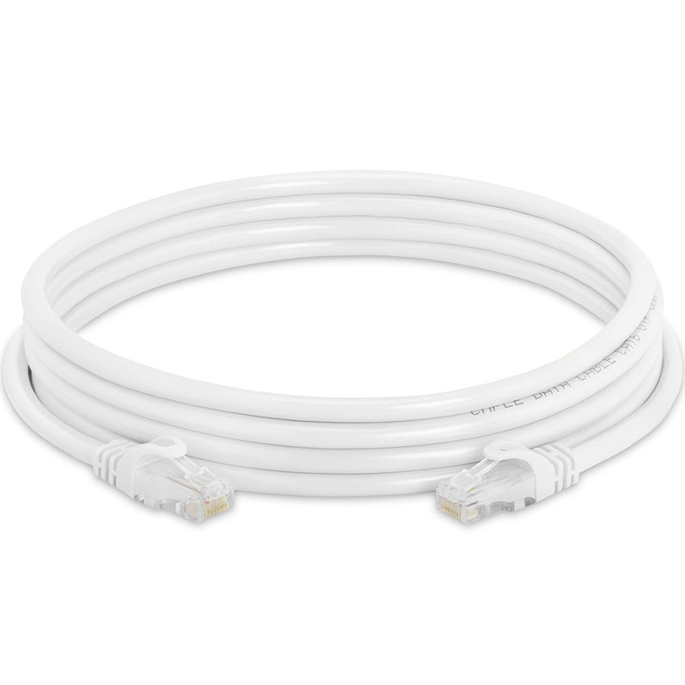 5-Pack 10ft White Cat6 Ethernet Cable High Speed Internet Network Cord Patch