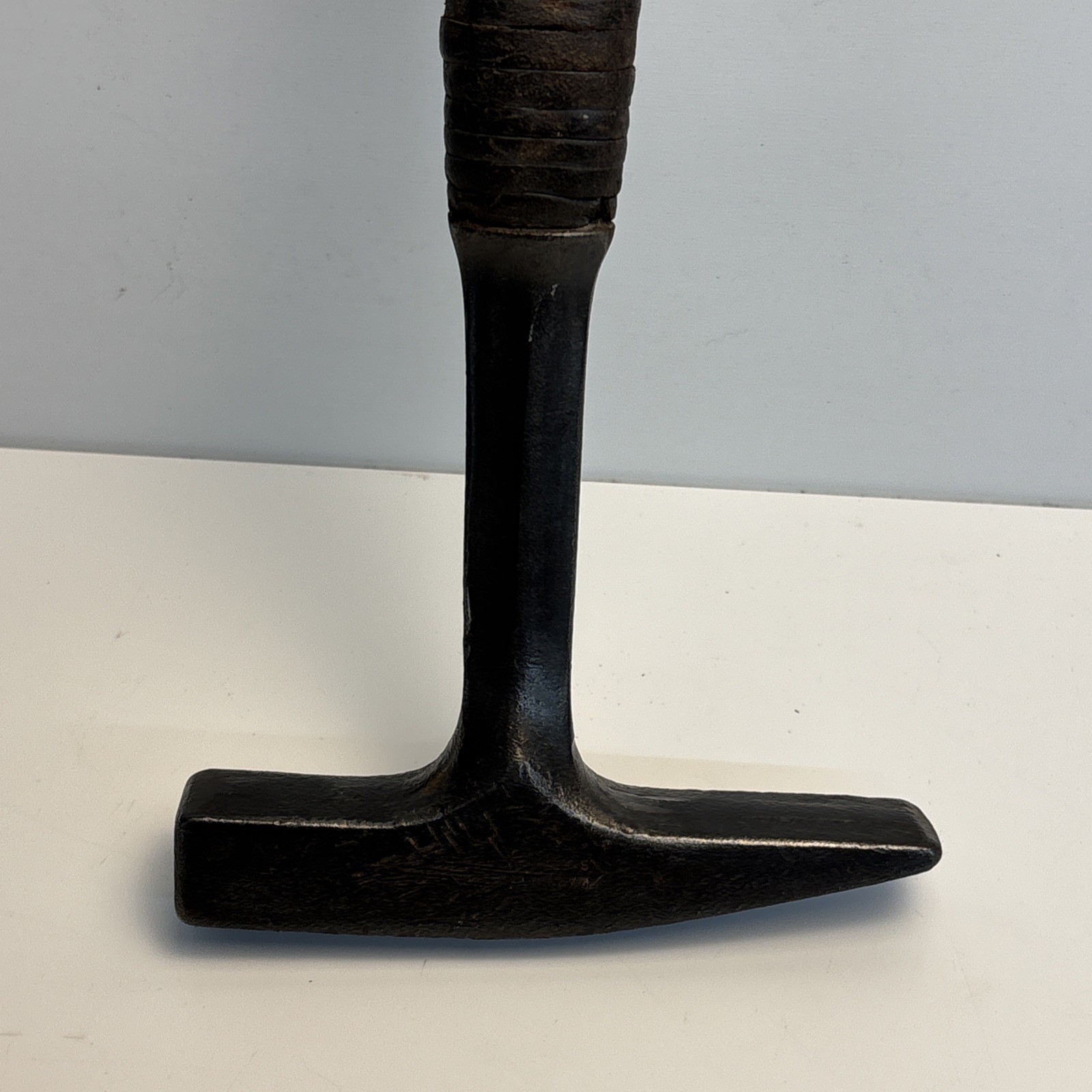 Vintage Malco Sheet Metal Setting Hammer 18 oz Leather Handle USA