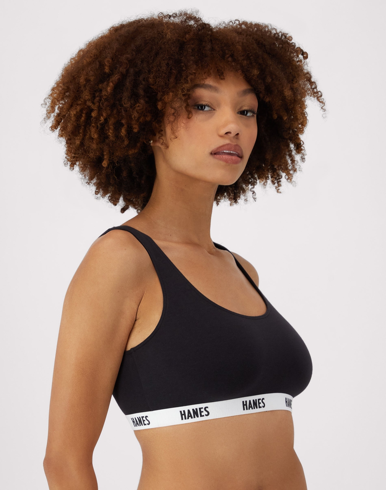 Hanes Originals Women's Pullover Bralette Moisure-Wicking Stretch Cotton