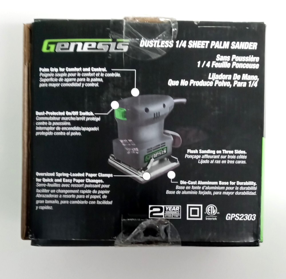Genesis GPS2303 Dustless 1/4 Sheet Palm Sander